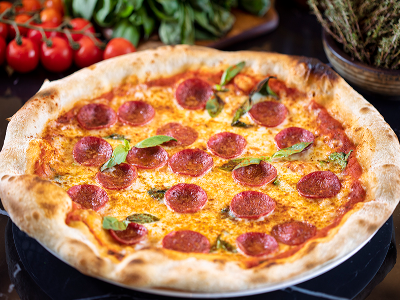 Smoked Pepperoni Pizza