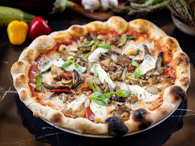 Vegetables And Burrata Cheese Pizza