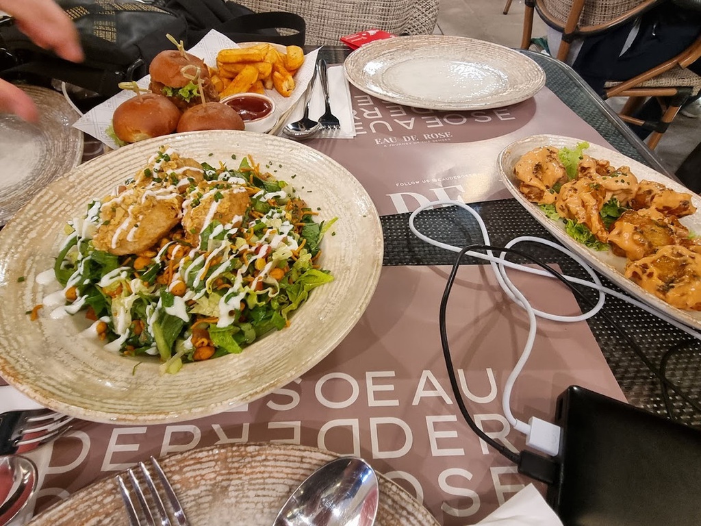 Delicious Food and Beverages at Eau De Rose - Mall of Qatar