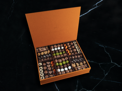 Maia Premium Chocolate Orange Leather Box