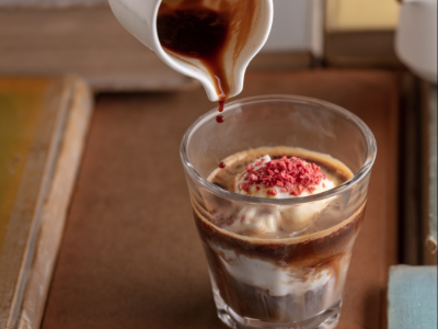 Rapsberry &amp; Milk Chocolate Afogato