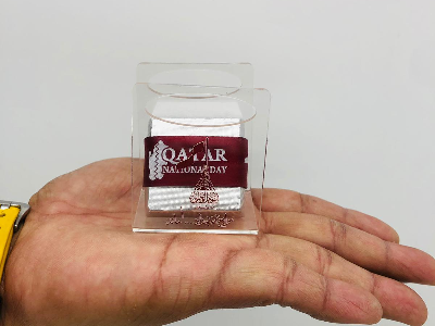 Acrylic With Qatar National Day Logo