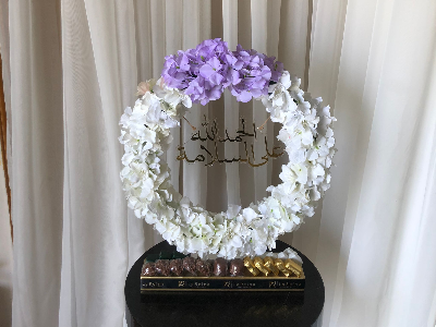 Artificial Flower White And Purple