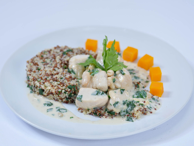 Chicken Ragout With Pumpkin And Spinach