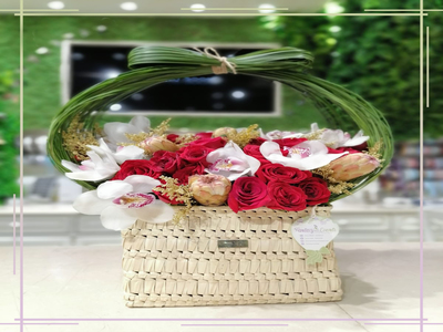Fresh Flowers In Basket