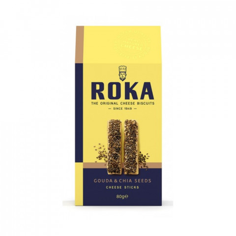 ROKA - Cheese Sticks Gouda Cheese w/ Chia Seeds 80g