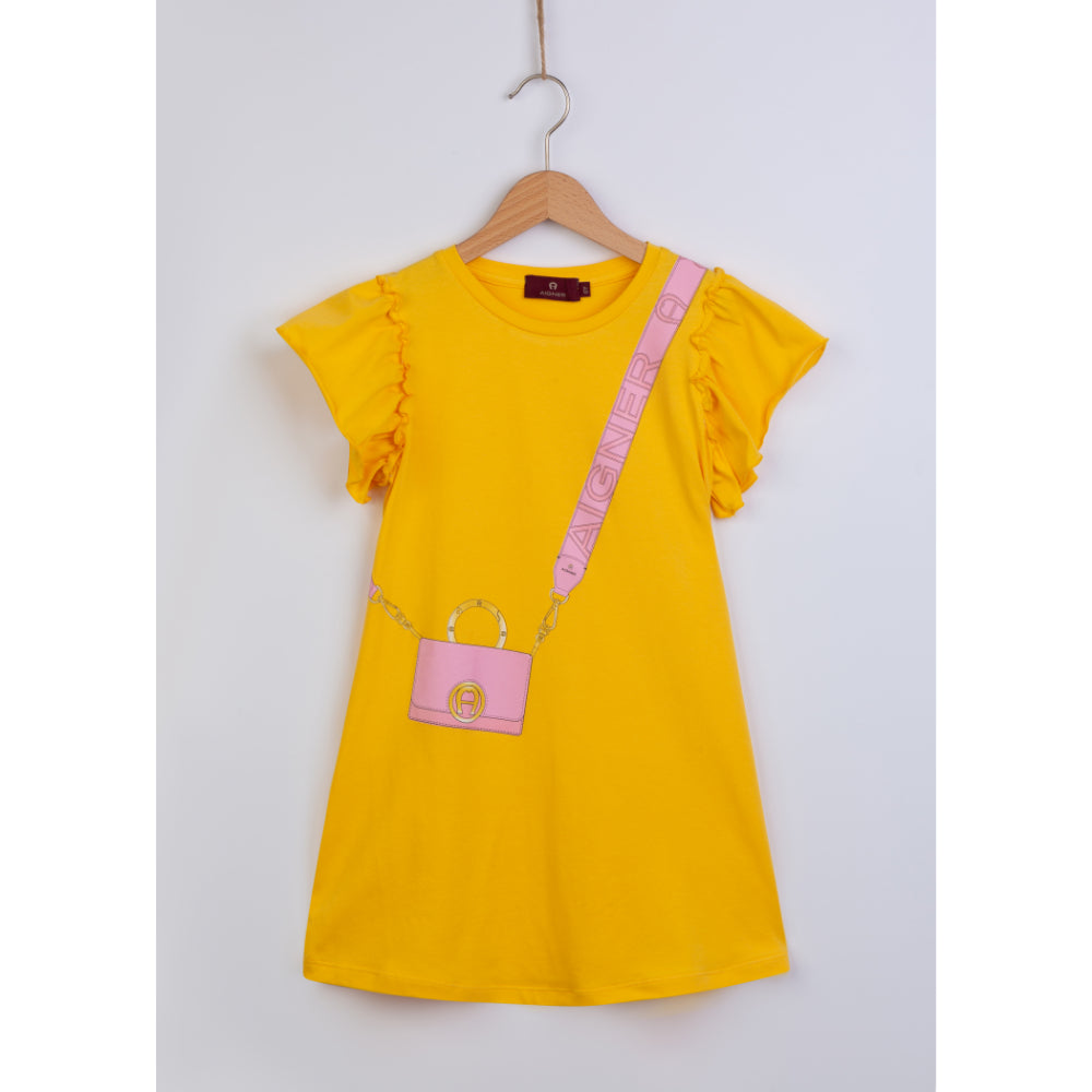 Aigner Kids Yellow Dress