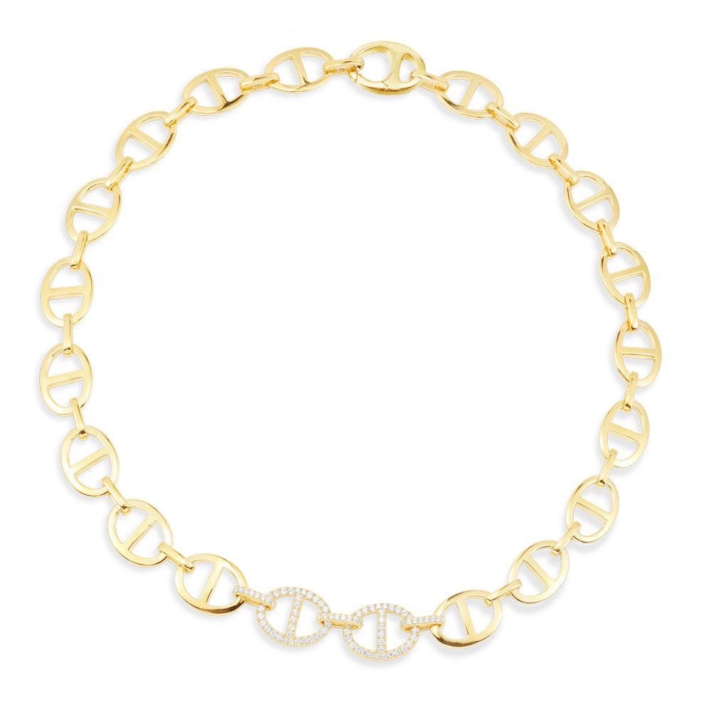 Apm Monaco ChaÃƒÂ®ne Maille Marine Necklace - Yellow Silver