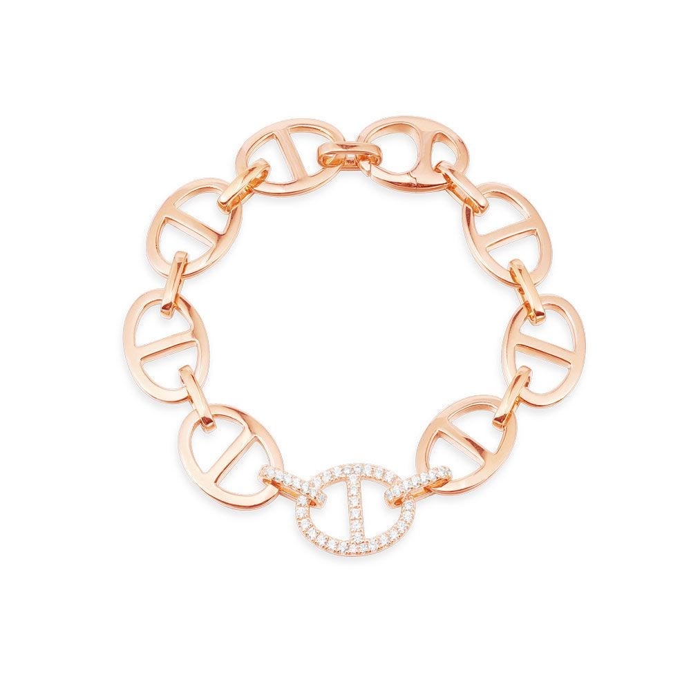 Apm Monaco ChaÃƒÂ®ne Maille Marine Bracelet - Pink Silver